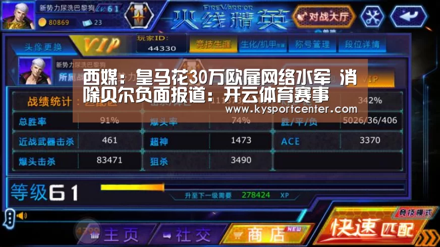 西媒:皇马花30万欧雇网络水军 消除贝尔负面报道:开云体育赛事(图4) 开云比分